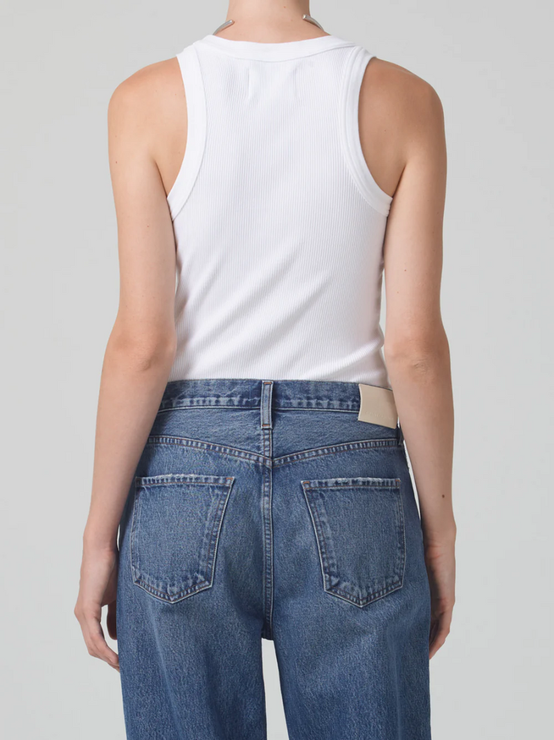 Citizens of Humanity Isabel Ribbed Tank - White