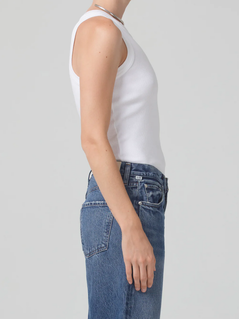 Citizens of Humanity Isabel Ribbed Tank - White