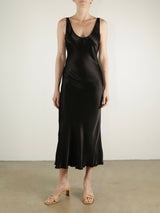 Madelyn Dress Vintage Satin - Black *Final Sale*