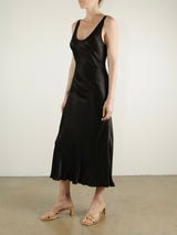 Madelyn Dress Vintage Satin - Black