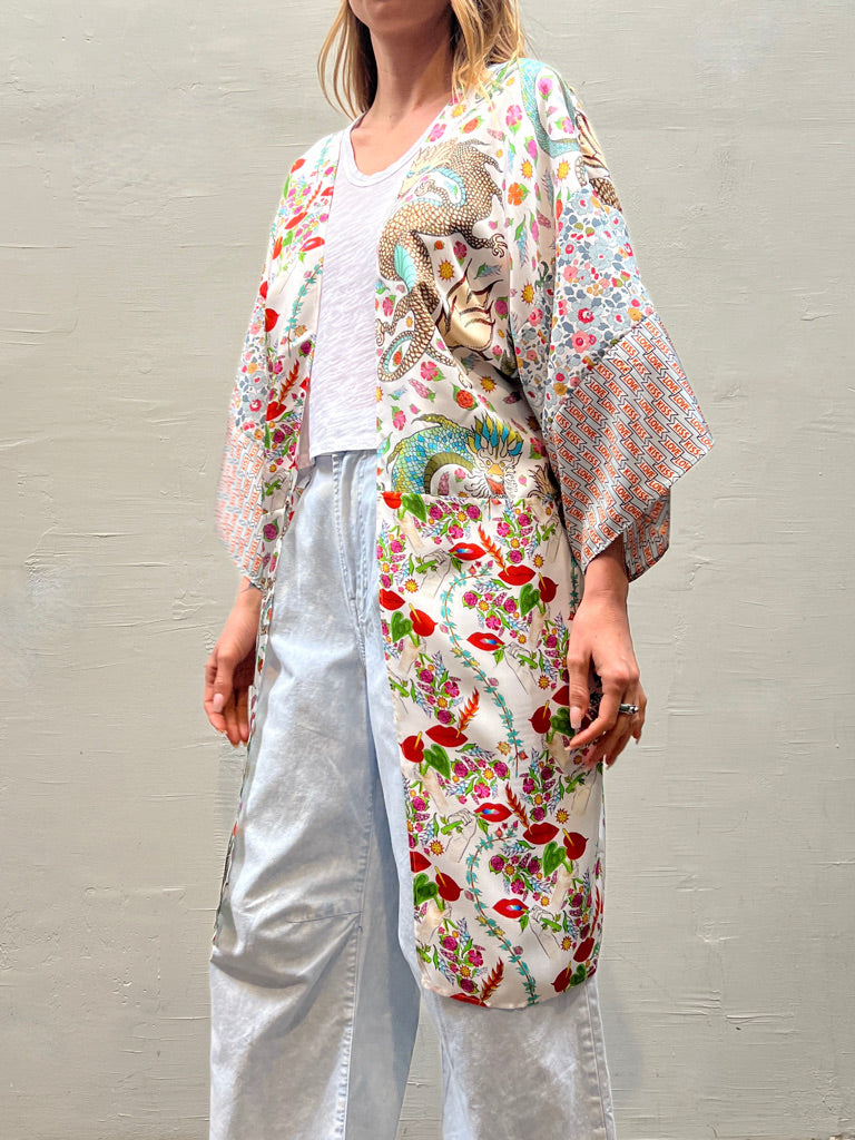 La Prestic Ouiston Kimono V Plage - Mix Langue De Feu