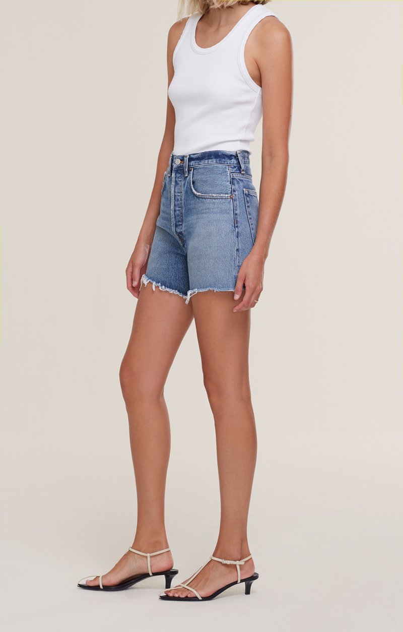 AGOLDE Riley High Rise Slim Short in Outsider