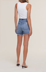 AGOLDE Riley High Rise Slim Short in Outsider