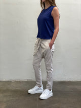 Thai Pant in Paperweight Cotton - Cement