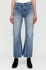 Moussy Saint Charles Remake Flare Jean - Blue Orig-$360.00