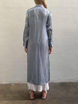 Dria Leon Stella Lurex Shirt Dress - Slate