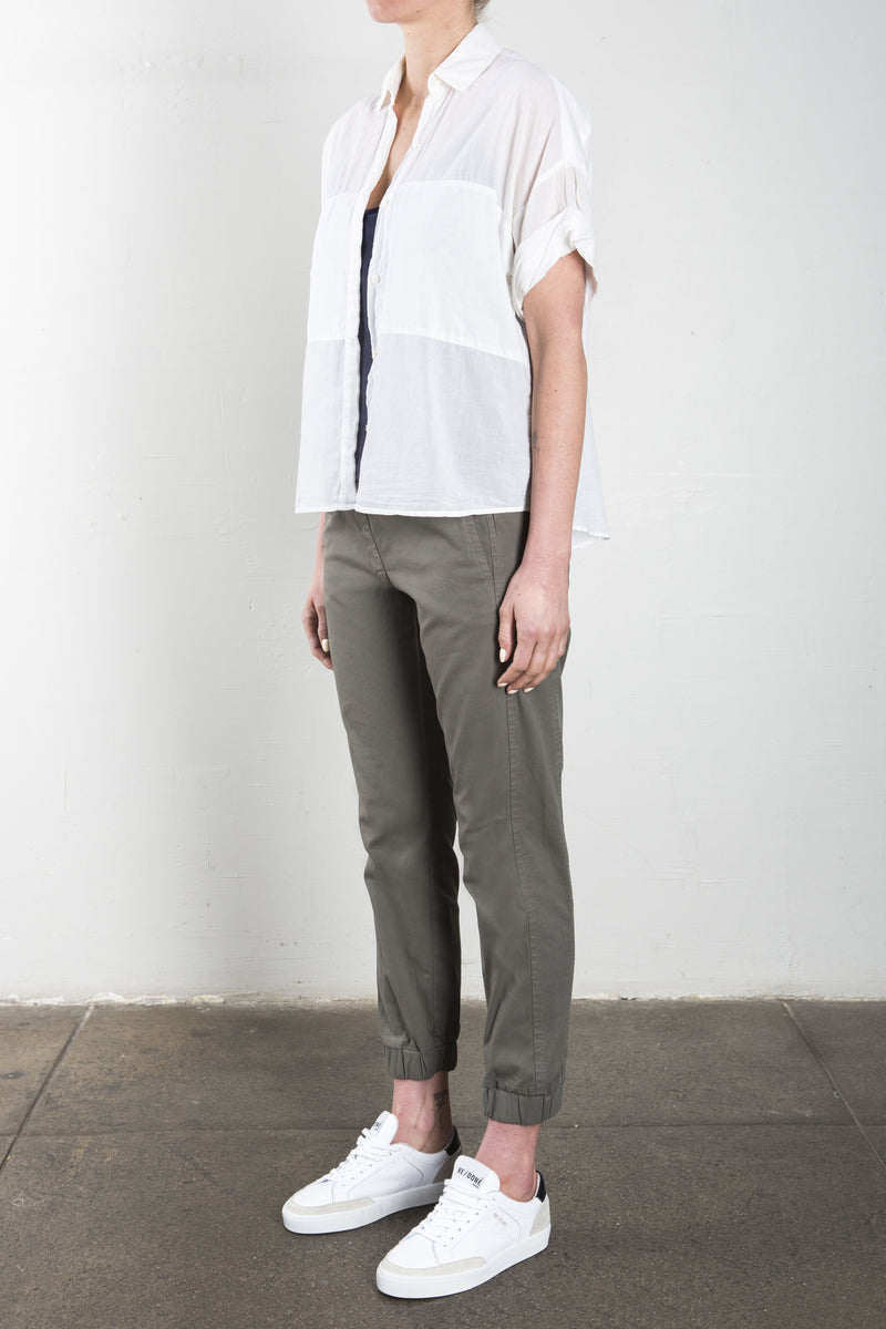 Danny Roll Sleeve Shirt in Japanese Cotton - White