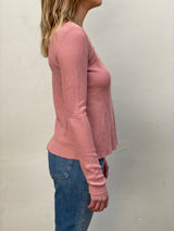 James Long-Sleeve Tee in Thermal - Rose