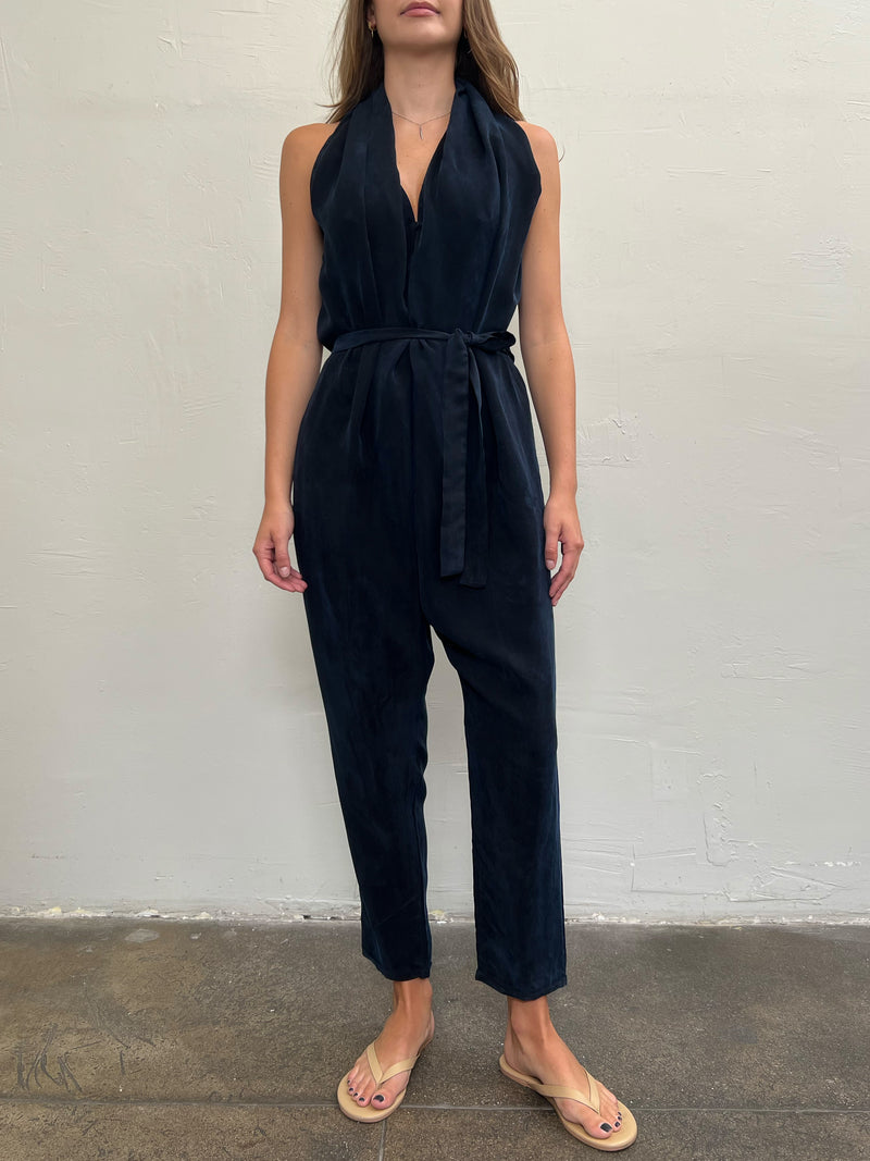 Reine Jumpsuit in Cupro - Night