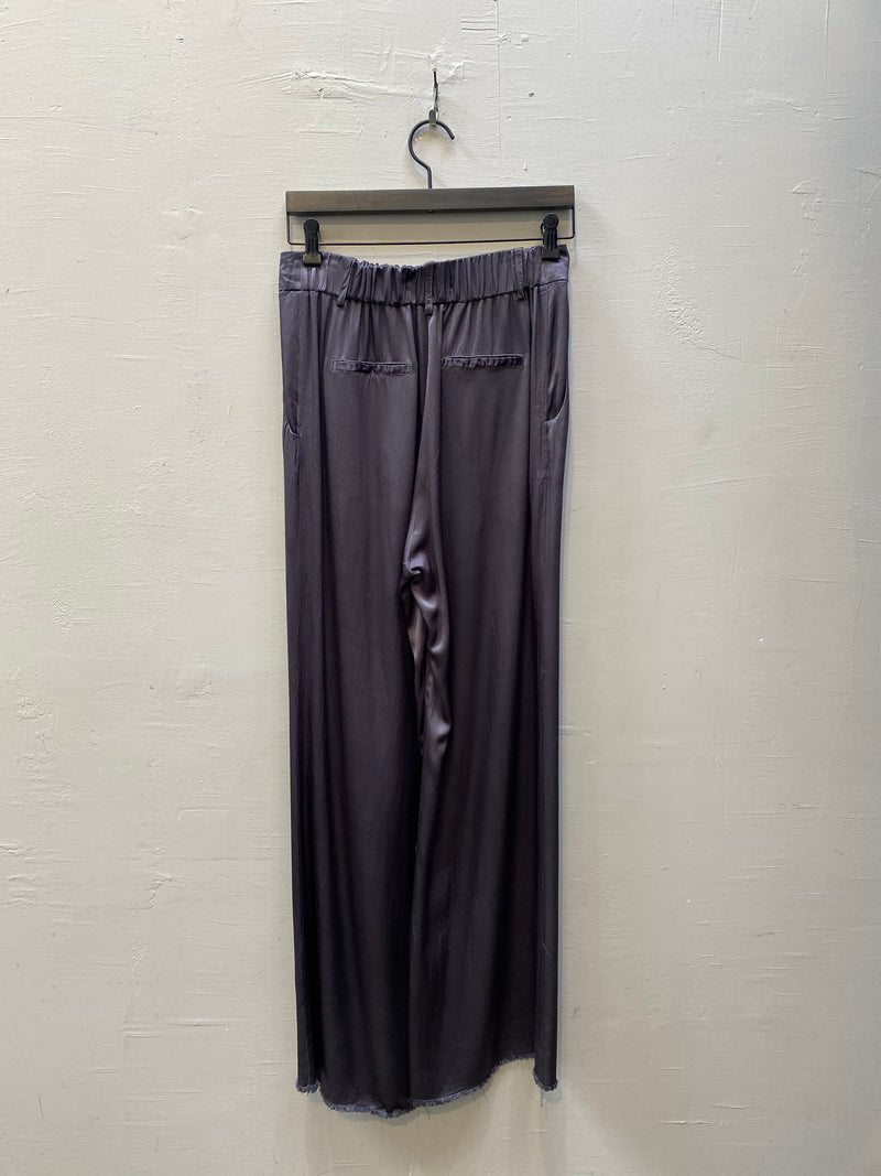 Hepburn Pant in Vintage Satin - Graphite