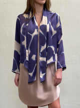 Simone Shirt Jacket in Royal Giraffe