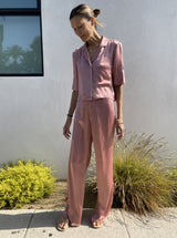 Elliott PJ Top in Vintage Satin - Cinnamon