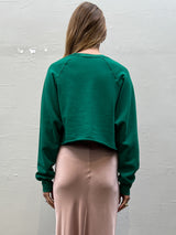 Stevie Crop Sweatshirt - Kelly Green