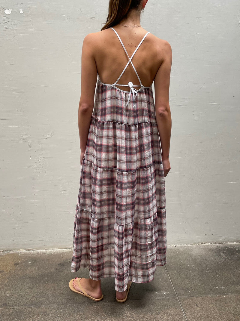 Sunny Maxi Dress in Red Plaid