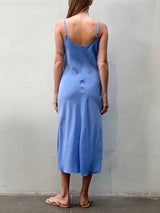 Farrah Slip Dress in Cupro - Periwinkle