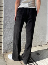 Sloane Low-Rise Pant in Cupro - Black