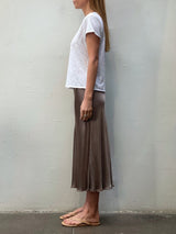 Riley Skirt in Vintage Satin - Anthracite