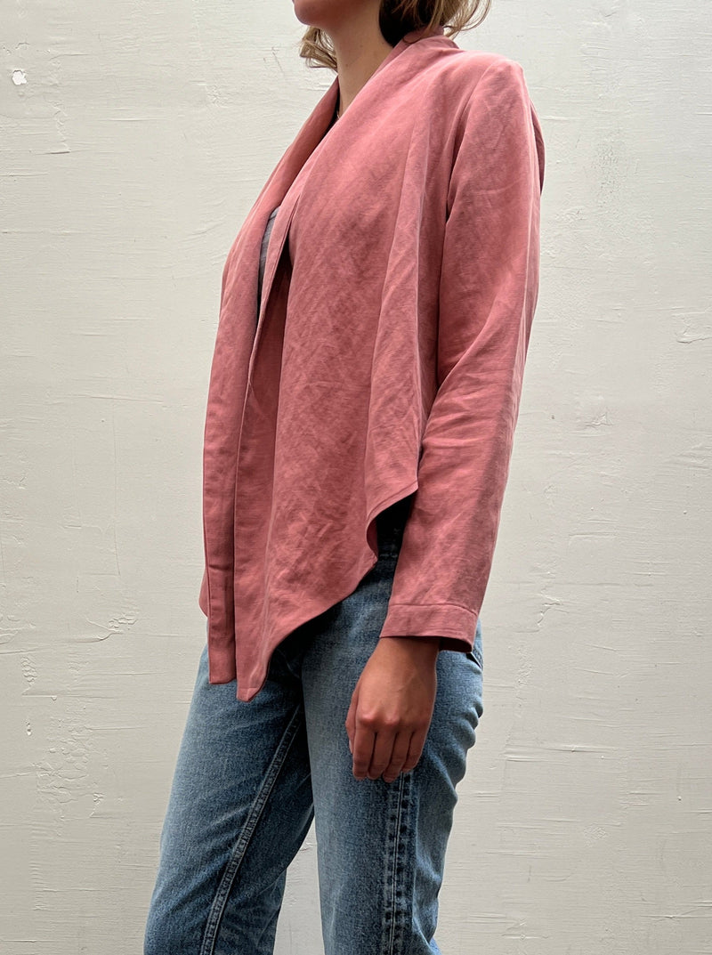 Simone Shirt Jacket in Linen - Rose