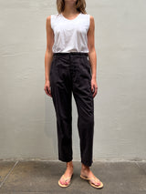 Claire Pant in Paperweight Cotton - Black
