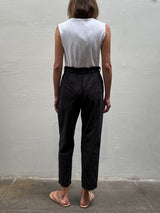 Claire Pant in Paperweight Cotton - Black *Final Sale*