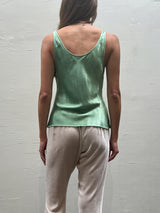 Jennie Tank in Italian Satin - Mint *Final Sale*