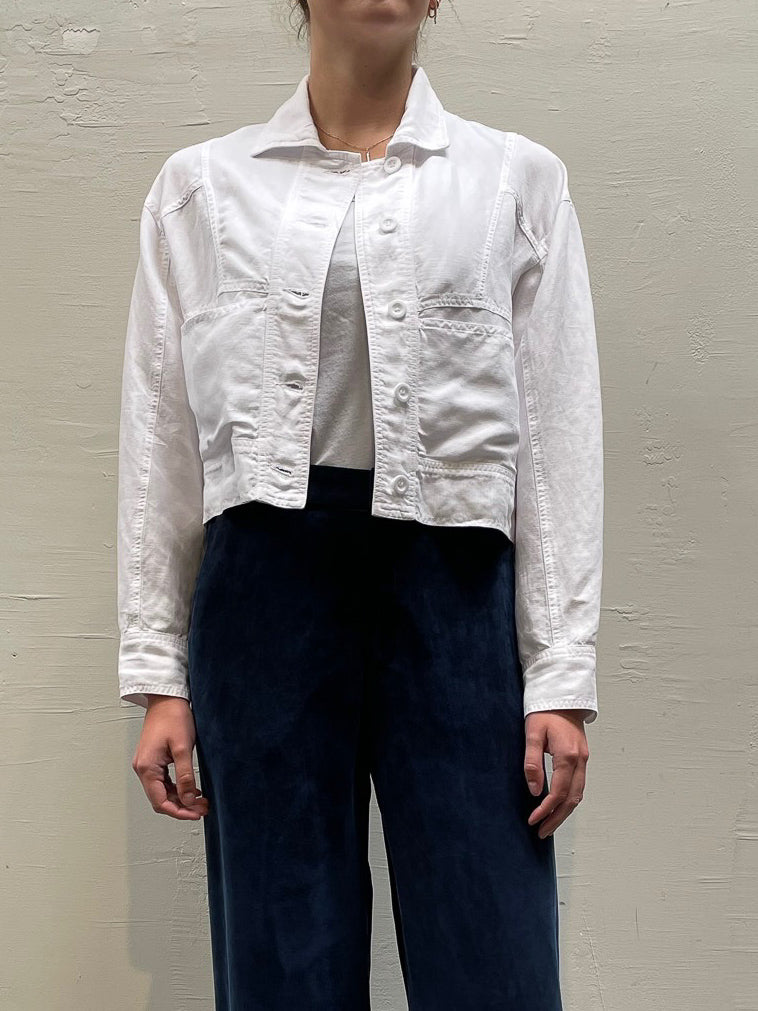 Phoebe Jacket in Linen - White