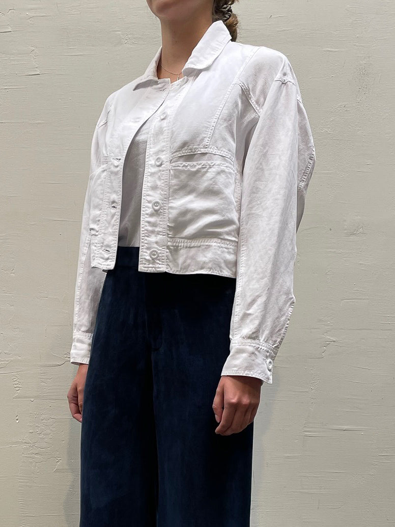 Phoebe Jacket in Linen - White
