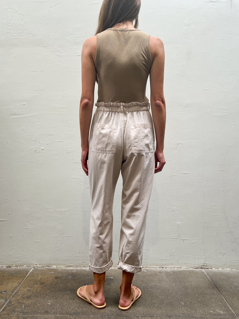 Claire Pant in Paperweight Cotton - Cement