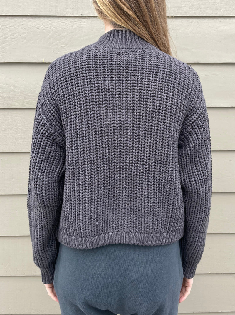 Miller Zip Up Sweater - Graphite