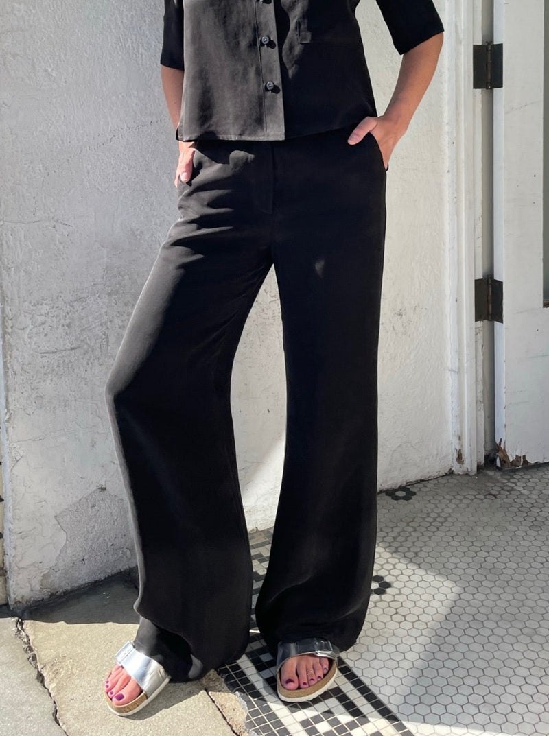 Hepburn Pant in Cupro - Black