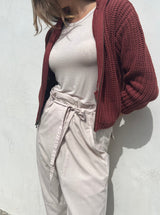 Thai Pant in Paperweight Cotton - Cement
