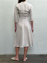 Lydia Dress in Linen - Cement *Final Sale*