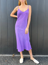 Farrah Slip Dress in Cupro -  Grape
