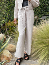 Kelly Pant in Linen - Cement