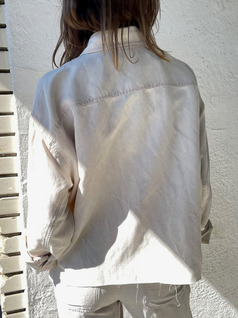 Izzy Shirt in Linen - Cement