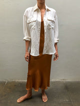 Justin Workshirt in Linen  - Bone