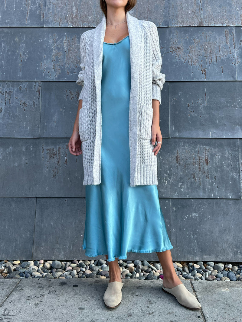 Lawrence Long Sweater Coat - Light Heather Grey