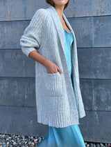 Lawrence Long Sweater Coat - Light Heather Grey