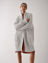 Lawrence Long Sweater Coat - Light Heather Grey