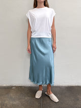 Riley Skirt Vintage Satin - Sea