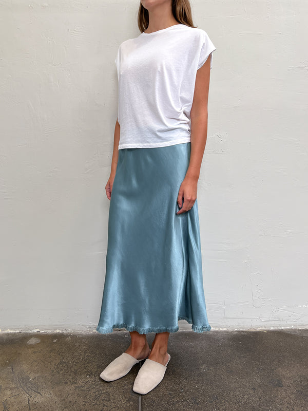 Riley Skirt Vintage Satin - Sea