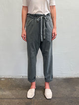Thai Pant in Paperweight Cotton - Charcoal