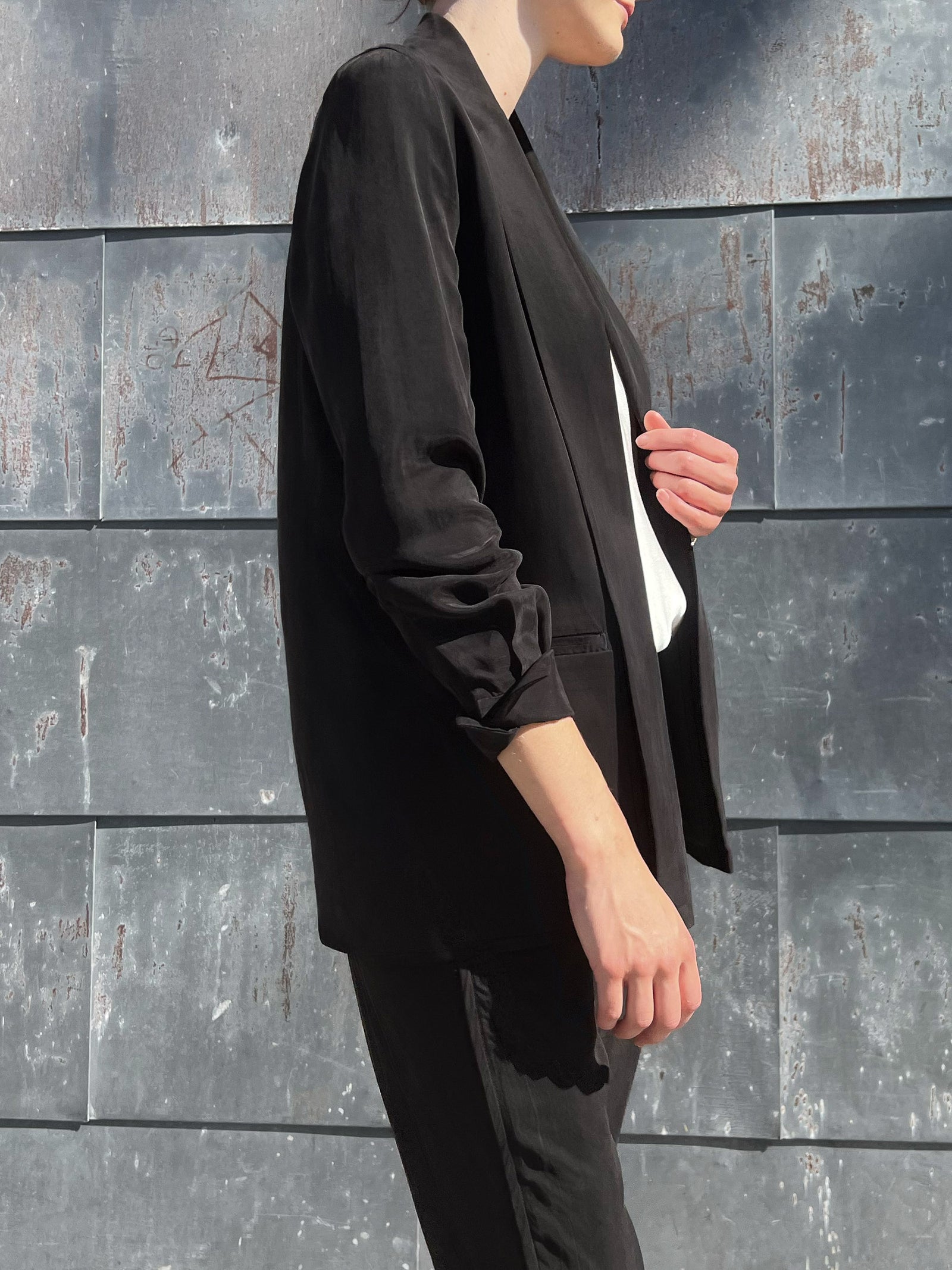 Tux Jacket in Cupro - Black – GUILD
