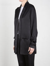 Tux Jacket in Satin - Black