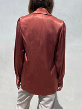 Tux Jacket in Satin - Sable
