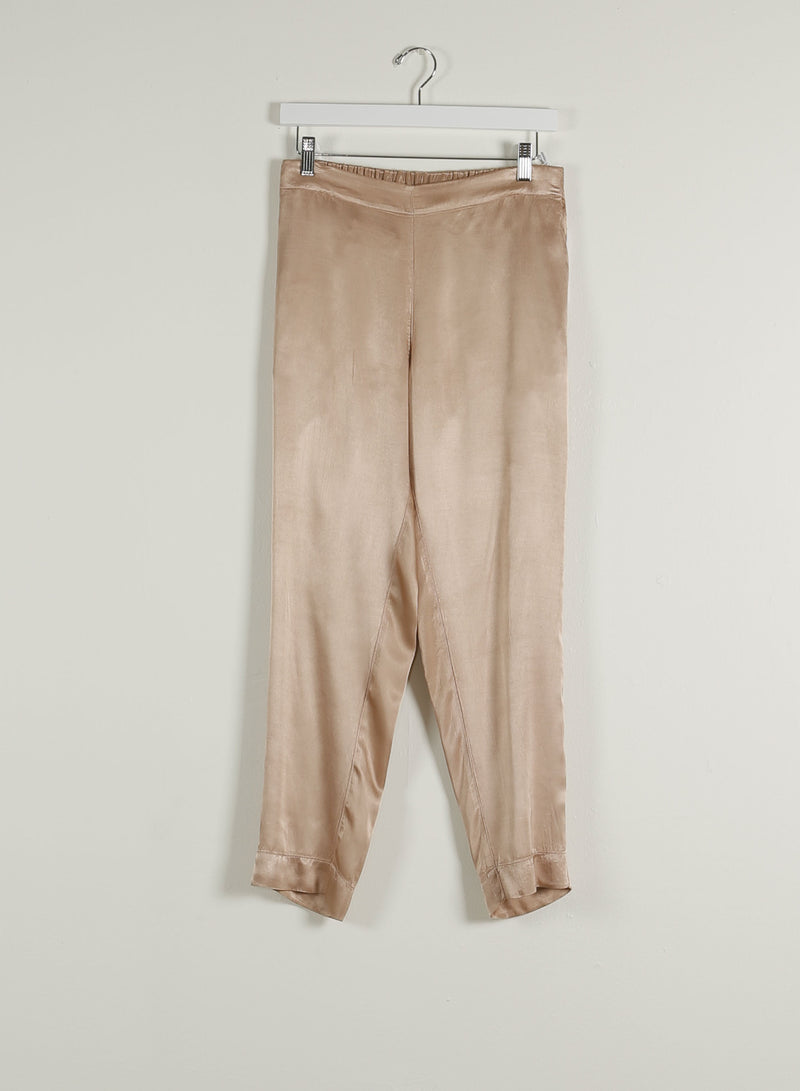 Ainsley Pant in Vintage Satin - Nude