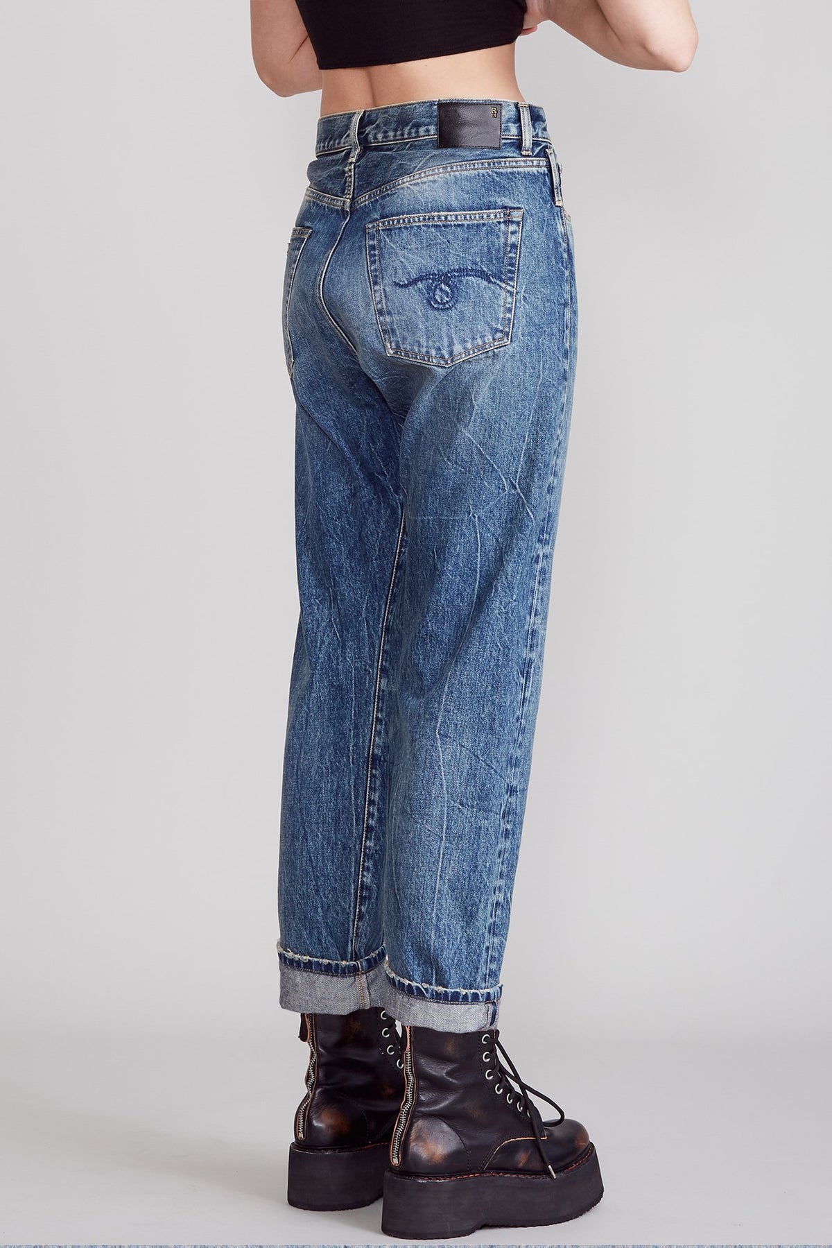 デニム・ジーパン R13 SS25 CROSS OVER JEANS (R13W2048D 734) CROSSOVER JEAN - BARTER INDIGO - R13