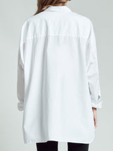 R13 Oxford Drop Neck Shirt - White