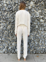 Overlover Canyon Jaquard Leopard Jumpsuit in Milk