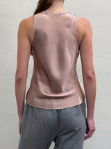 Tate Tank in Silk - Rose